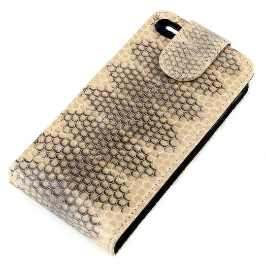 Чехол раскладной для iPhone 4 из кожи морской змеи