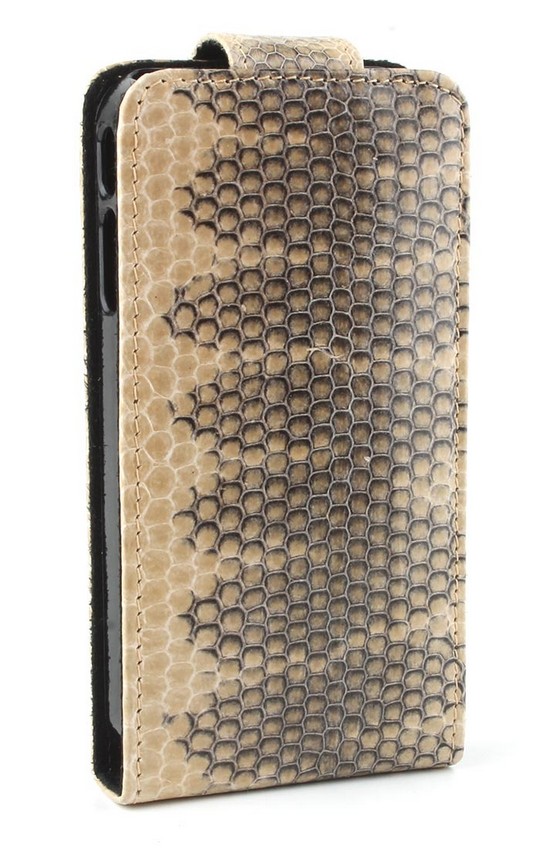 Чехол раскладной для iPhone 4 из кожи морской змеи